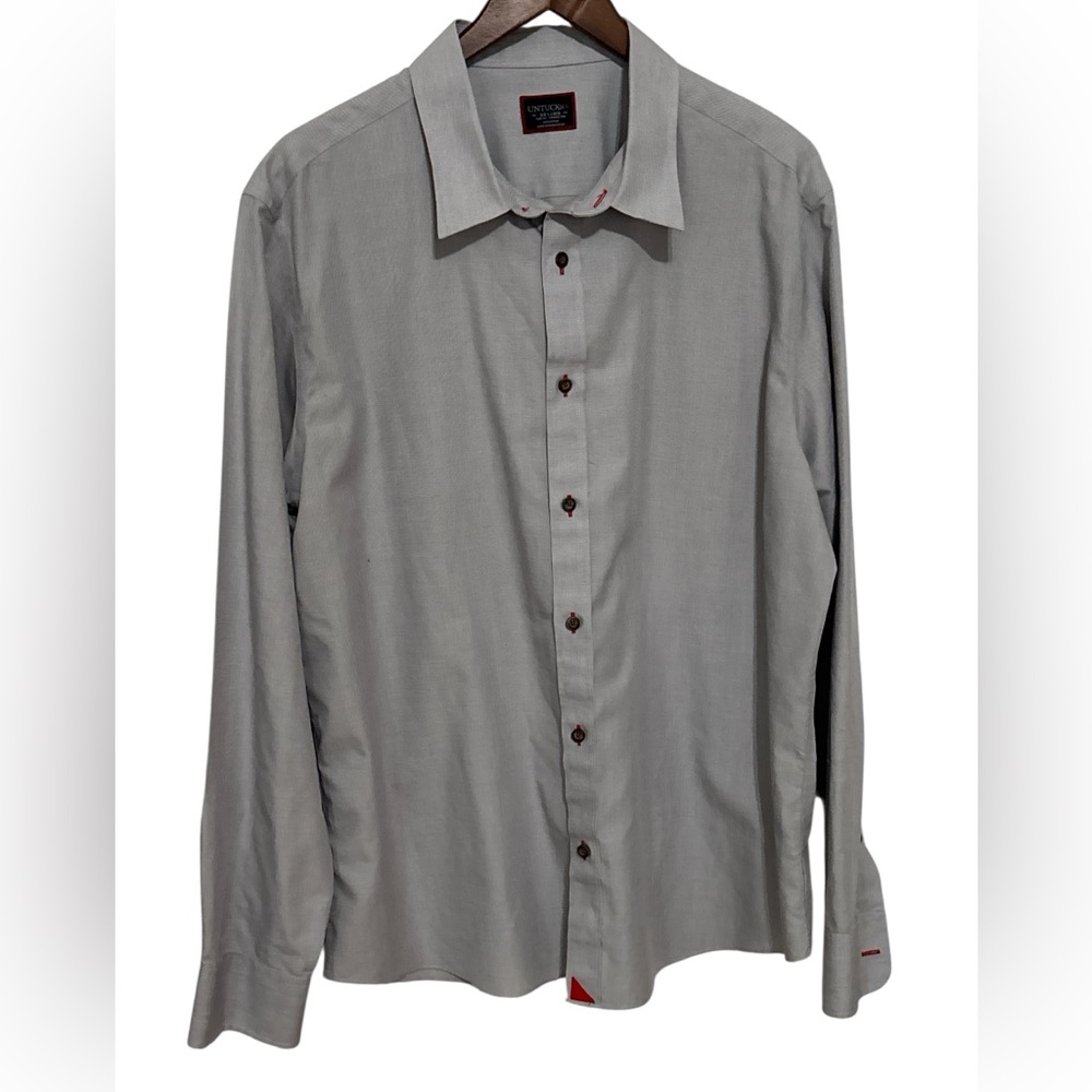 UNTUCKit Men's Rubican WF Gray Dress Shirt